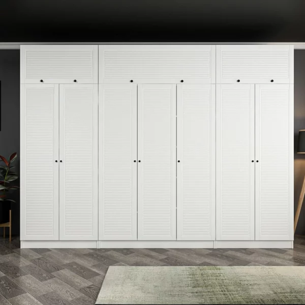 gardırop 7 Beyaz lahana modeli kapıları