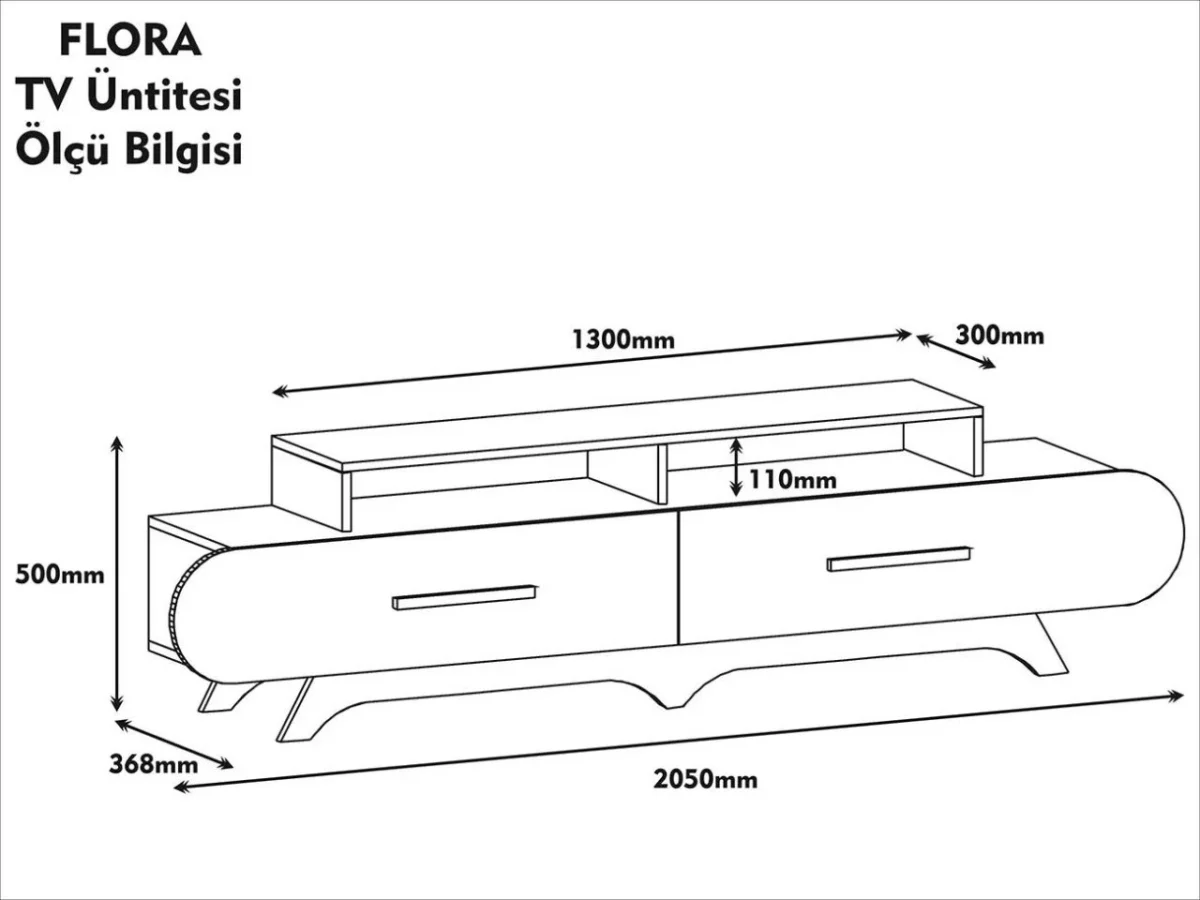 طاولة تلفزيون موديل Flora - Image 4