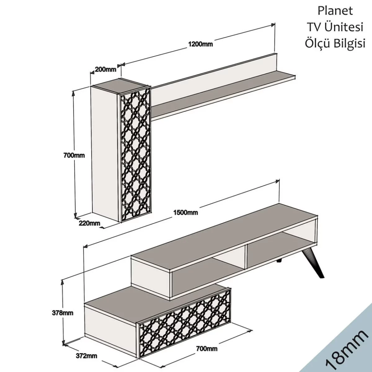طاولة تلفزيون موديل Planet - Image 4